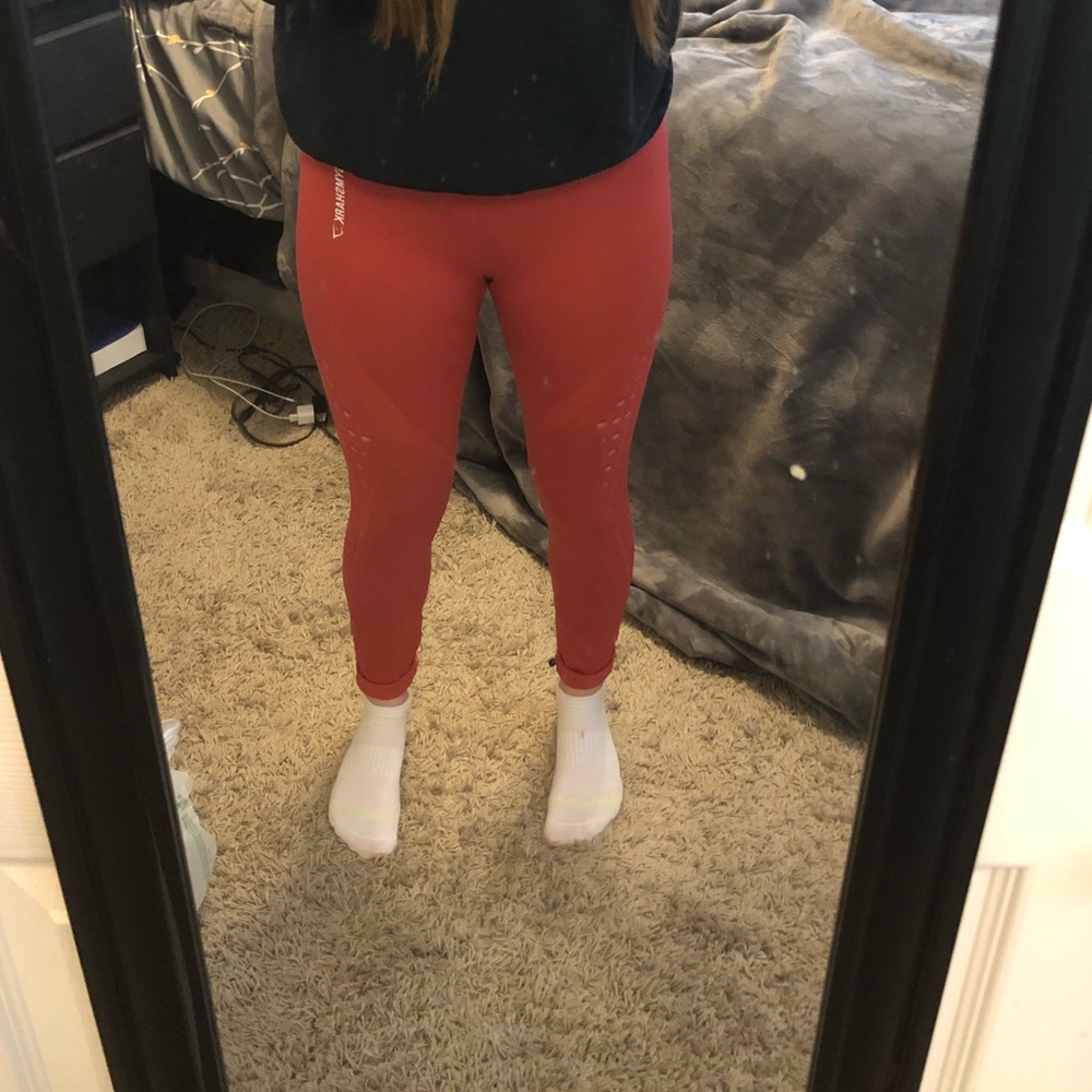 Red gymshark leggings